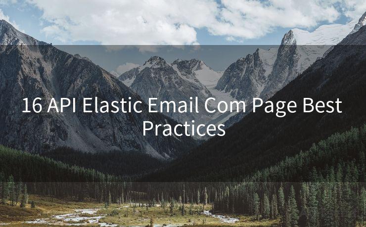 16 API Elastic Email Com Page Best Practices