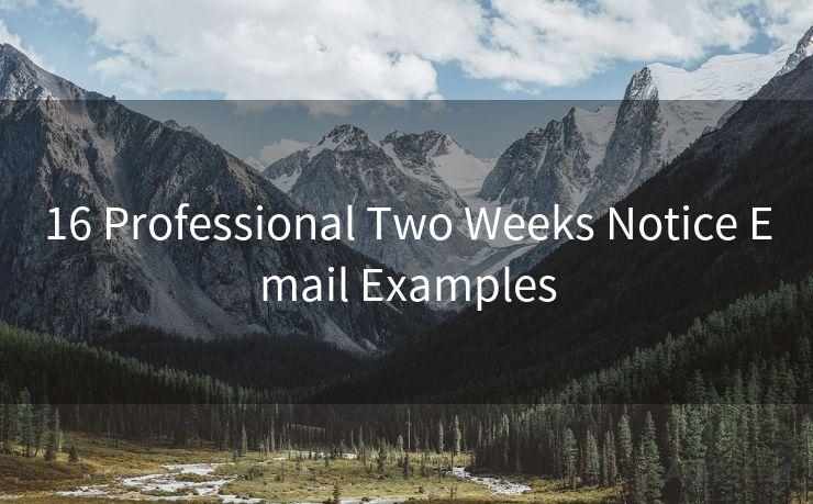 16 Professional Two Weeks Notice Email Examples