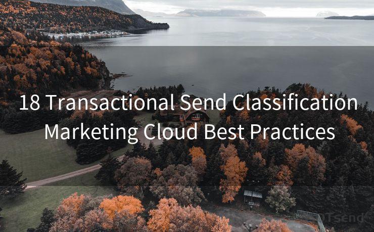 18 Transactional Send Classification Marketing Cloud Best Practices