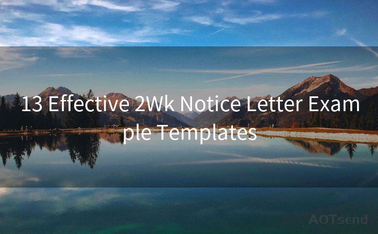 13 Effective 2Wk Notice Letter Example Templates